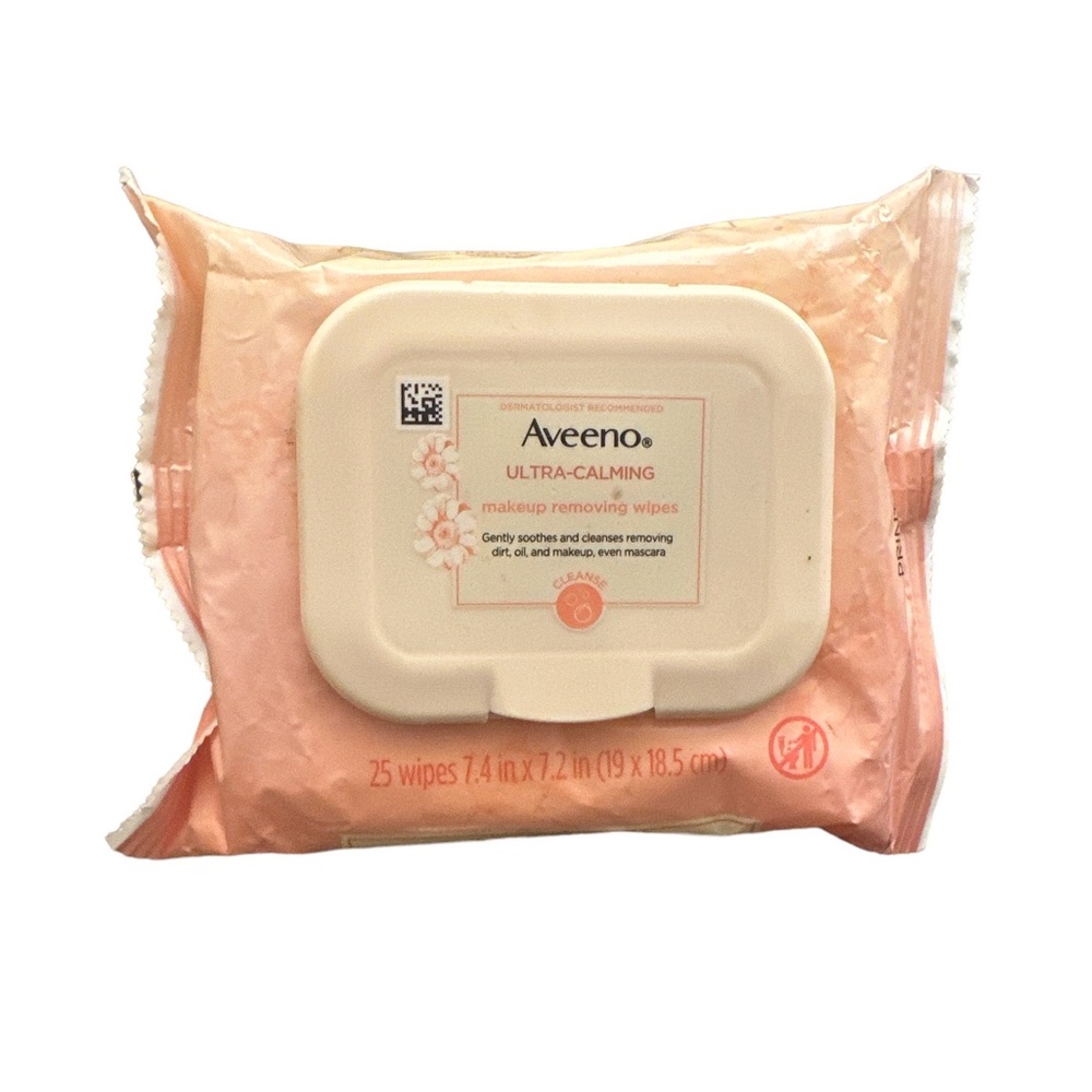 1 25 wipe pack AVEENO® ultra calming  makeup remover wipes